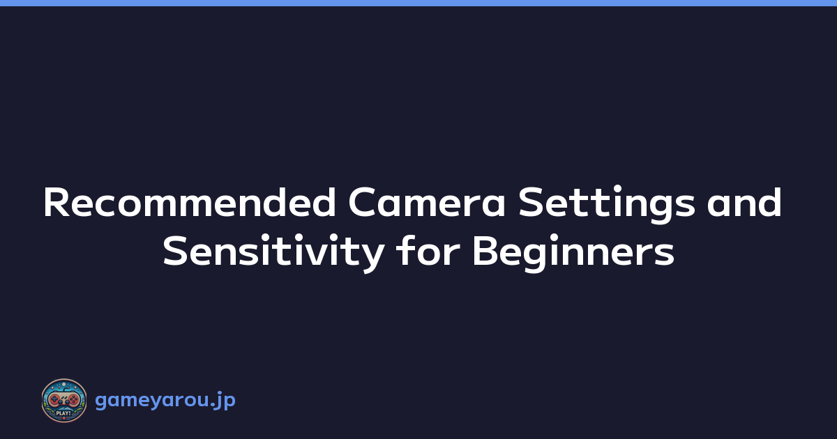 Featured image of post Recommended Camera Settings and Sensitivity for Beginners