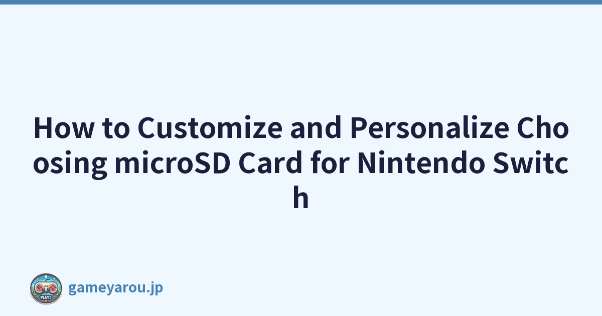 Featured image of post How to Customize and Personalize Choosing microSD Card for Nintendo Switch
