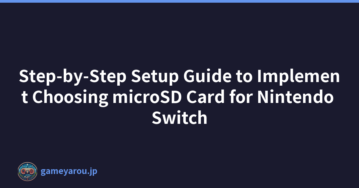 Featured image of post Step-by-Step Setup Guide to Implement Choosing microSD Card for Nintendo Switch