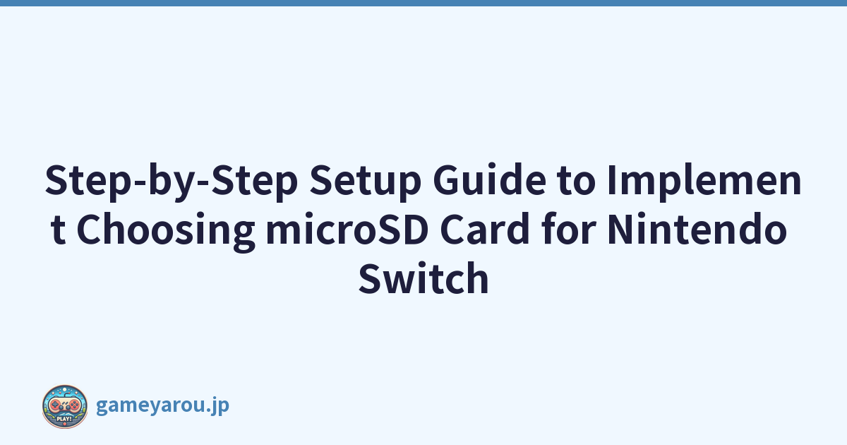 Featured image of post Step-by-Step Setup Guide to Implement Choosing microSD Card for Nintendo Switch