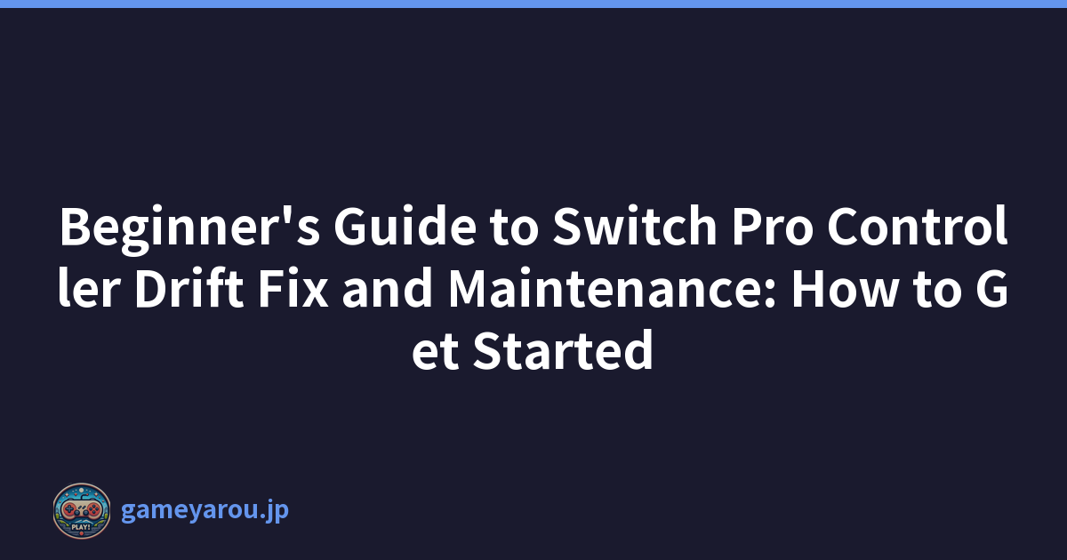 Featured image of post Beginner's Guide to Switch Pro Controller Drift Fix and Maintenance: How to Get Started