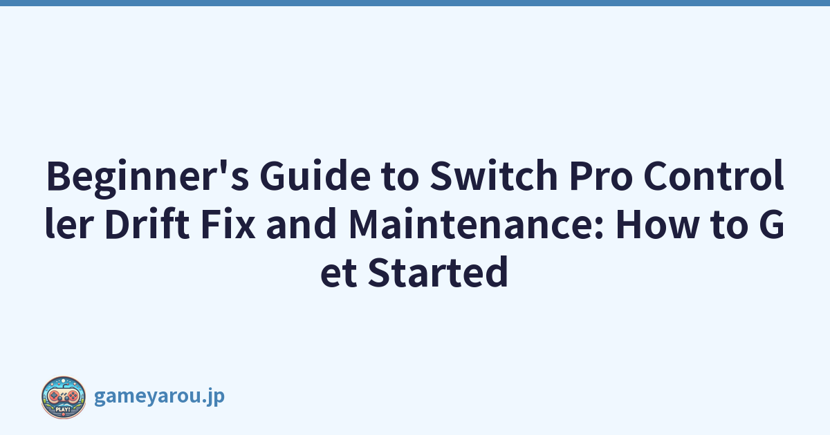 Featured image of post Beginner's Guide to Switch Pro Controller Drift Fix and Maintenance: How to Get Started