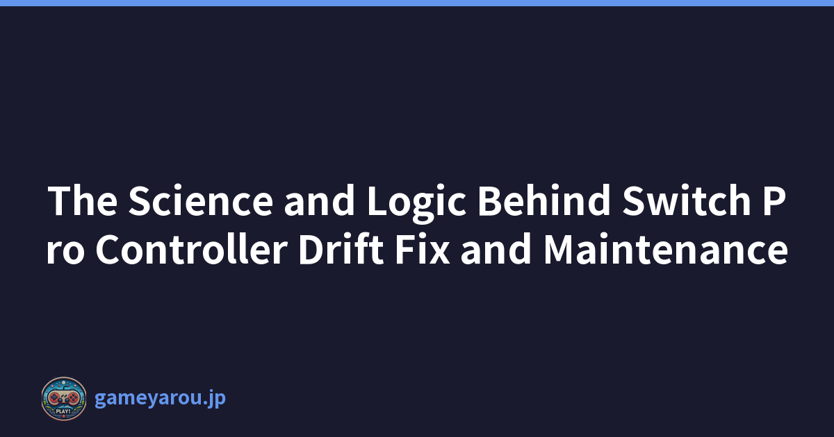 Featured image of post The Science and Logic Behind Switch Pro Controller Drift Fix and Maintenance